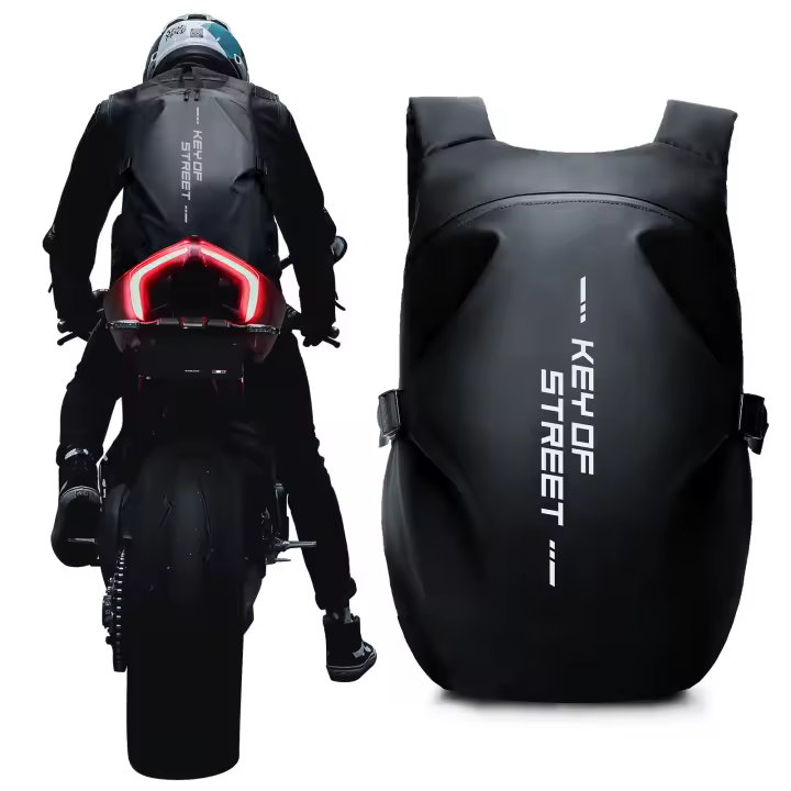 Mochila Para Motocicleta Impermeable Con Espacio Para Casco Accesorios De Motocicleta Para Hombres Tamaño 13.8x8.3x19.7 - 1