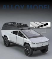 Modelo De Coche De Aleación Tesla Cybertruck 1:24 Con Sonido Y Luz Vehículo De Juguete Para Niños Coleccionable Regalo De Cumpleaños - details 3