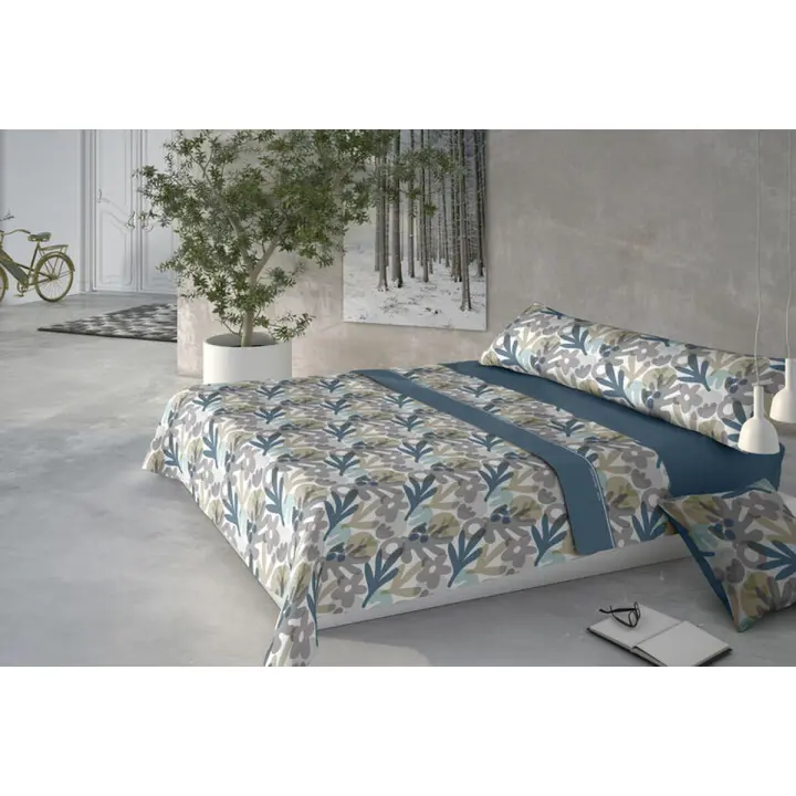 Juego de Sábanas Pierre Cardin CORALINA LILI Azul Cama de 150 - 1