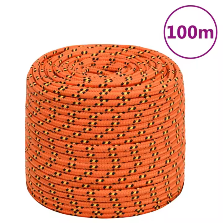 vidaXL Cuerda de barco polipropileno 6 mm 100 m cuerda Color Amarillo,  orange,  Verde y mas - 1