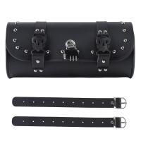 Bolsa De Herramientas Para Motocicleta Faux Cuero Bolsa De Manillar Impermeable Sillín Lateral Retro Sissybar Para Cruiser Sportster - details 1