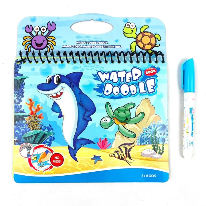 Libro De Dibujo Mágico Para Niños Puede Ser Dibujado Repebteniente Con Agua Limpia Juguete De Aprendizaje De Colores Sin Baterías Material De Cartón - 1