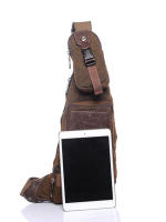 Mochila Hombro Para Hombre Bolsa De Pecho Cruzada Militar Táctica De Lona Bolsa Mensajero Estilo De Viaje Senderismo - details 1