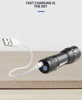 Mini Linterna EDC Super Brillante LED+COB Zoomable Recargable Por USB Para Camping Pesca Exterior Emergencia Con Luz De 300 Lumen - details 3