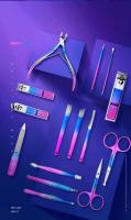 Kit De Manicura Y Pedicura Profesional 9 En 1 Con Estuche Portátil De Cuero Regalo Ideal Herramientas De Acero Inoxidable - details 2