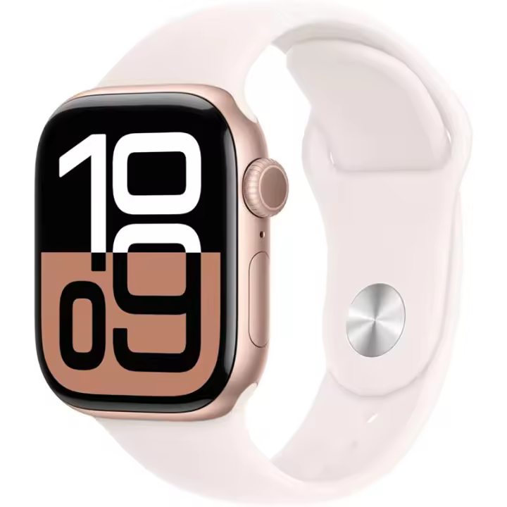 Apple Watch Series 10 GPS Cellular 42mm Caja de aluminio en oro rosa y correa deportiva rosa rubor Talla M/L - 1