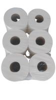 Papel secamanos (1 k POR ROLLO, 510 servicios) absorbente papel cocina, industrial, celulosa blanco 2 capas, laminado Cisent - details 1