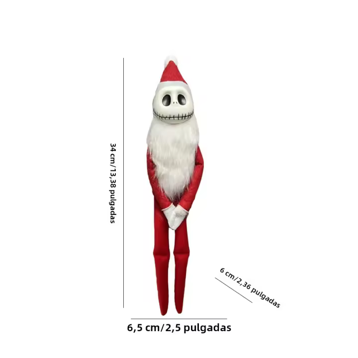Adorno De Navidad De Peluche Fantasma De Halloween Decoración Manual Divertida Con Pierna Larga Accesorios De Navidad Para El Hogar - 1