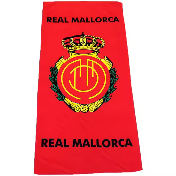 Toalla Mallorca Roja 180x90 Cm Diseño Exclusivo Oficial y Auténtica Suave y Absorbente - 1