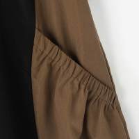 ZANZEA Vestido Corto De Verano Para Mujer Estilo Coreano Colorblock Patchwork Con Bolsillos Grandes Y Manga Corta Moda Casual Vacaciones - details 12