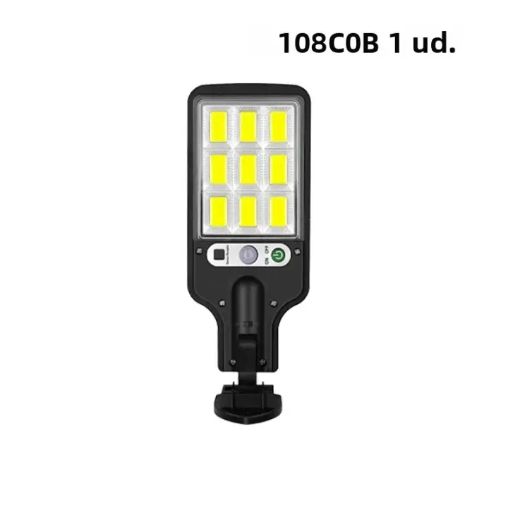 4PCS Luz De Pared Solar Con Sensor De Movimiento 108COB 3 Modos Para Terraza Jardín Valla Palacio Y Terraza Exteriores - 1