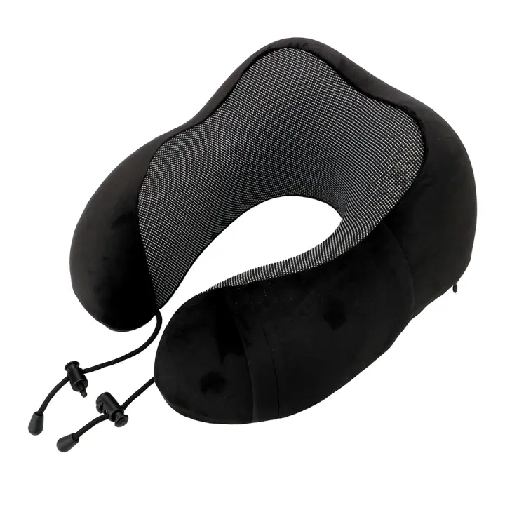 Almohada De Viaje Suave En Forma De U Para Cuello Con Memoria De Espuma Almohadilla De Soporte Para Cervical Uso En Avión Y Hogar - 1
