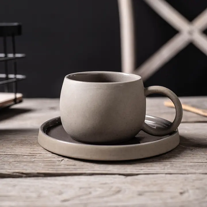 Juego De Tazas De Cerámica Estilo Japonés Creativo Y Sencillo Taza De Agua Para La Oficina Taza De Té De La Tarde Vajilla Ecológica Para Regalar En San Valentín - 1