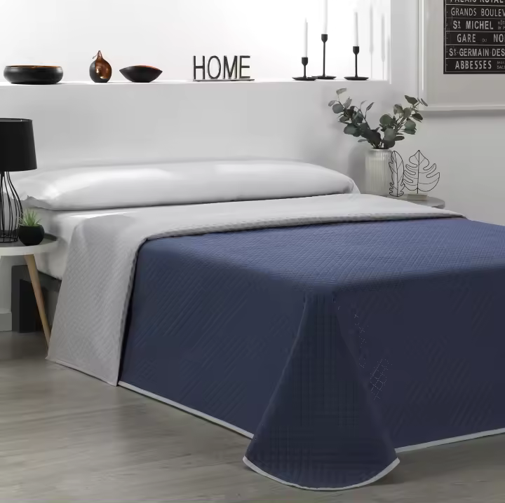 Donegal Collections - Colcha Bouti Premium Cama 90, 105,135, 150 y 180cm - Colcha Reversible Bicolor Primavera-Verano - Acolchado Fino, Microfibra Extrasuave Calidad- Cubre Cama Multiusos - 1