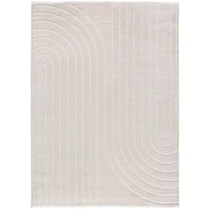 ATTICGO Alfombra de Interior Estilo Geométrico en Blanco - BLANCHE 8583 | 80X150, 120X170, 140X200, 160X230 cm - 1