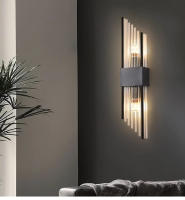 Bocadillo De Vidrio Con Acero Inoxidable Y LED Para Decoración De Hogar Adecuado Para Pasillo Estudio Dormitorio Estilo Moderno Soporte De Montaje En Pared Incluye Bombillas - details 4