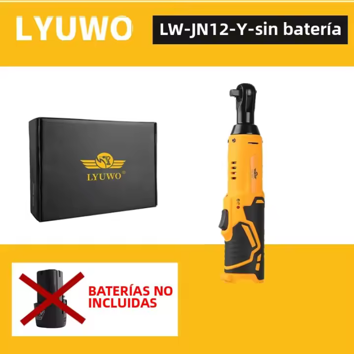 LYUWO Set De Destornillador Eléctrico Recargable 12V 3/8 Herramienta De Mantenimiento Automotriz Para Quitar Tornillos Y Nutrición - 1