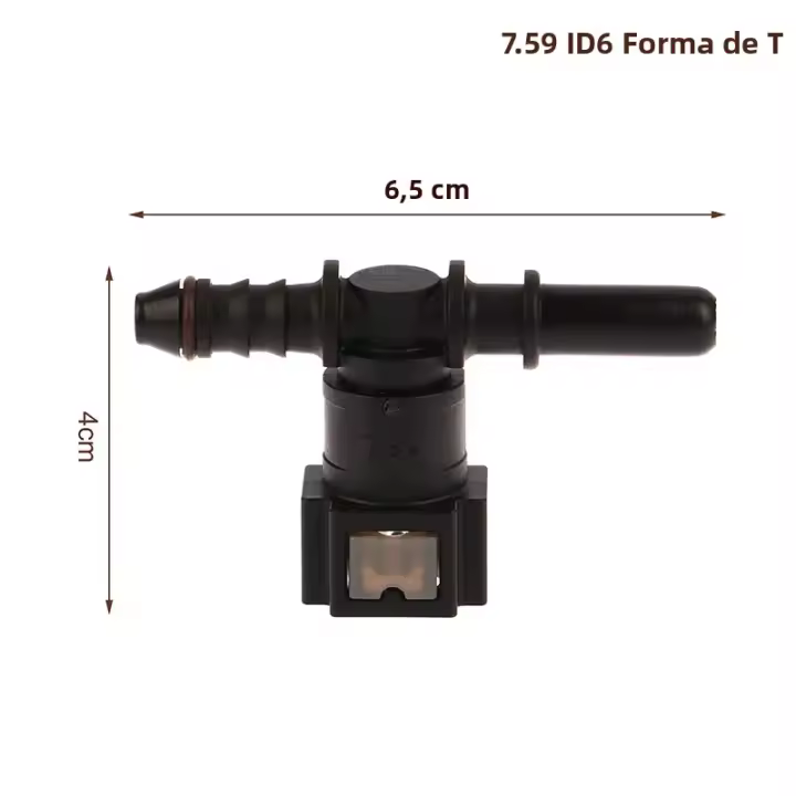 Conector De Tubo De Combustible Auto Moto Nylon ID6 7.89 Quick Release Bundu Tee Hose Coupler Accesorios De Coche - 1