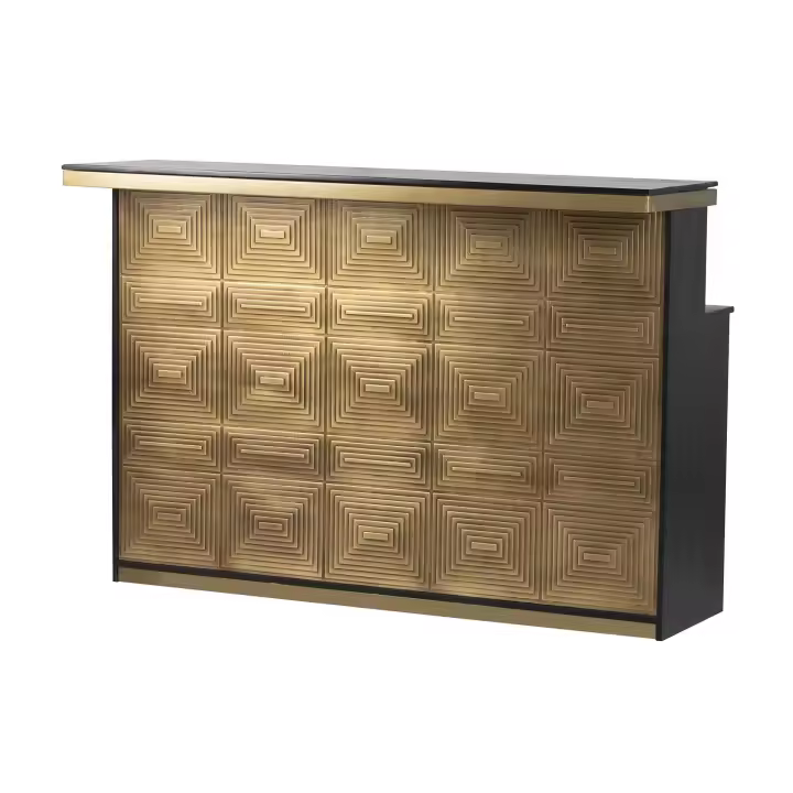 Barra De Bar Madera Mango Metal 160x45x110 Cm - 1