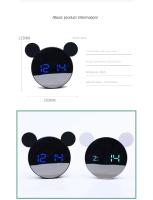 Reloj De Alarma Digital LED Con Función Snooze Y Carga USB Mini Ratón Electrónico Decorativo Para La Habitación Incluye Cable De Carga - details 1