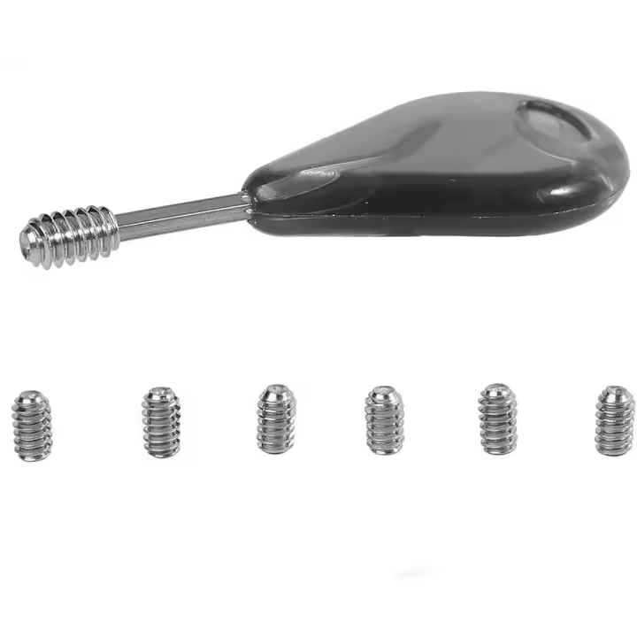 FCS Surfboard Fin Key Fin Replacement Accessory With 6pcs Grub Screws 5cm - 1