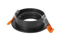 Soporte Redondo Recipiente Para Luz Bajo Techo De 82mm Corte Ajustable De 62mm Para Bombillas GU10 MR16 E27 Aluminio Negro Pack De 3/6/9 - details 3