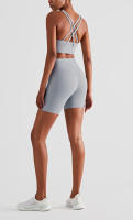 Shorts Deportivos Para Mujer Cintura Alta Yoga Ajustados Levantamiento De Glúteos Gimnasio Correr Nylon Elástico - details 0