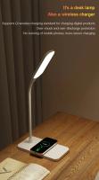 Lámpara De Escritorio LED Con Cargador Inalámbrico Y Puerto USB Luz Nocturna Para Cama Toque Dimmer Protección Para Los Ojos Para Juego Lectura En Casa - details 2