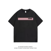 Camiseta De Manga Corta Para Hombre Diseño Minimalista De Rayas Estampado Algodón 100% Ropa Casual Transpirable Y Protección Solar - details 4