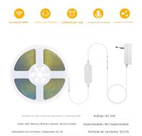 Tira De Luz LED COB Inteligente WiFi Tuya 24V Para Iluminación De Cocina Armario Pasillo Espejo Y Habitación Control Remoto Incluido - details 1