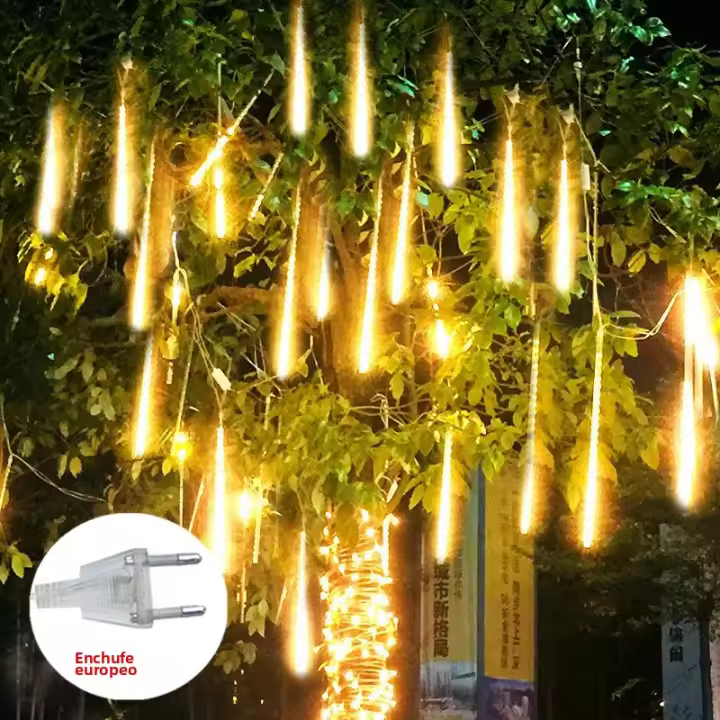 Luces De Cadenas LED Meteorito Para Decoración De Navidad Y Bodas Luces De Fairy Para Exterior Garantía De 1 Año - 1