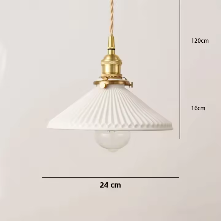 Lámpara Colgante De Cerámica Japonesa Estilo Nórdico Para Hotel Bar Tienda Casa Instalación Suave Retro Redondo Para Porche Sala De Estar - 1