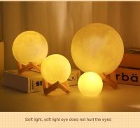 Lámpara De Noche Lunar Romántica Decoración De Habitación Luz Cálida Y Suave Regalo De Cumpleaños Para Amigos - details 6