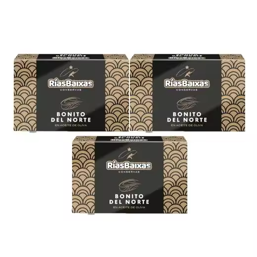 Bonito del norte en aceite de oliva ecológico 120 gr 3 unidades - 1