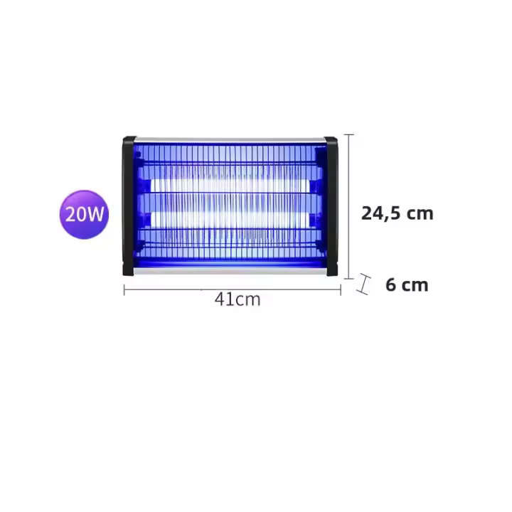 Lámpara Repelente De Mosquitos LED UVA 20W Fotocatalítica Para Habitación Nueva En Hogar Silenciosa Mute Trampa De Mosquitos Instalación Por Montaje Sin Dimmer Fuente De Alimentación DC Vida Útil 50000 Horas Rango 20-60 Metros Cuadrados 110V/220V - 1