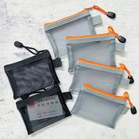 Mini Porta Tarjetas De Identificación Transparente Y Malla Con Cierre De Cremallera Bolsa De Almacenamiento Organizador Para Viaje Y Monedas Unisex - details 0