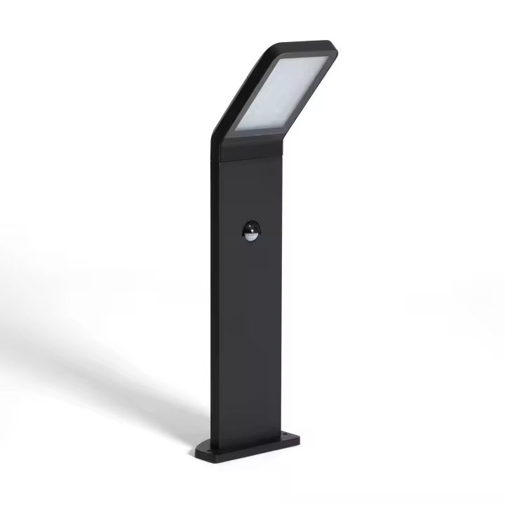 Ledkia Baliza Exterior LED 9.5W Superficie Pie 50cm Aluminio con Detector de Movimiento Legacy Negro - 1