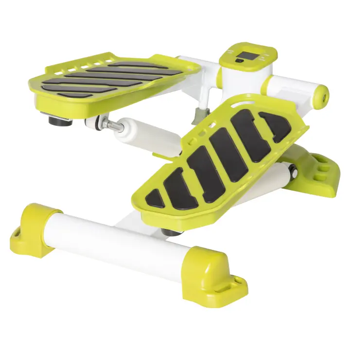 HOMCOM Mini Stepper para el Hogar, Stepper Antideslizante con Pantalla LCD, Stepper Home Trainer con Dos Pedales Grandes, Acero, Amarillo - 1