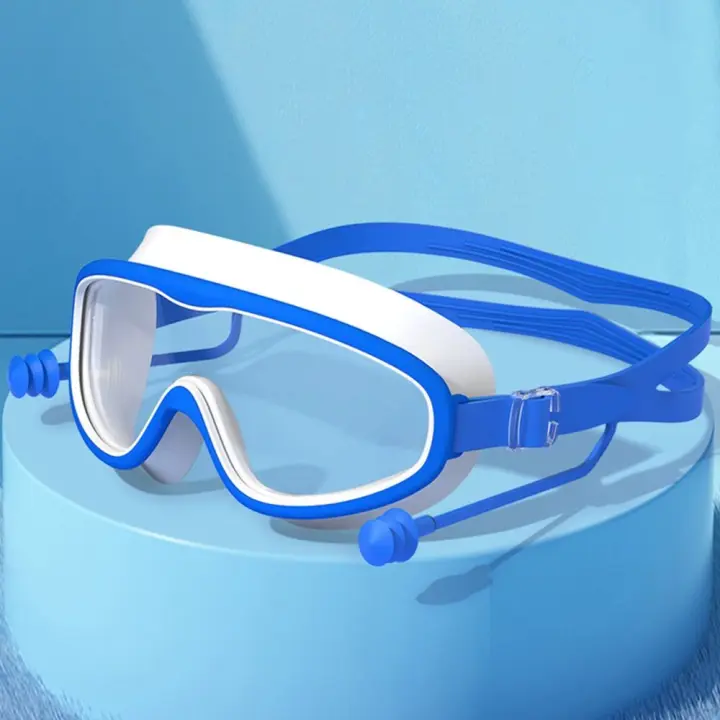 Gafas De Natación Para Niños Con Tapones Para Los Oídos Anti-humedad Anti-buho Lentes De PC Y Silicona Para Niños Y Niñas Para Piscina Y Playa - 1