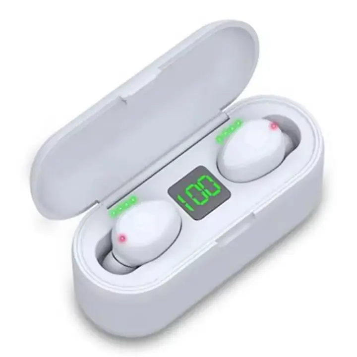 Auriculares Inalámbricos TWS, Estéreo 8D, Pantalla LCD, Impermeables, Ideales para Música y Uso Diario, Color Negro - 1