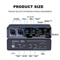 Tarjeta De Sonido BOMGE Mixer USB 24-bit/192KHz Con Potencia Fantasma 48V Caso Metálico Para Guitarristas Cantantes Y Podcasters - details 3