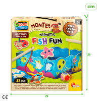Juego de pesca magnética Montessori Lisciani con animales de madera, 32 piezas - details 6