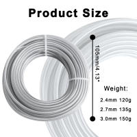 Línea De Cortacésped De Nylon 2.4mm/2.7mm/3mm/4mm 5m/10m/15m Para Maquinaria De Jardín Reemplazo De Cuerda De Acero - details 3
