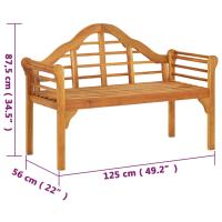 vidaXL Banco de jardín madera maciza de acacia 125 cm - details 6