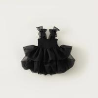 Vestido De Princesa Para Niña Dulce Y Encantadora Vestido De Malla Para Bebé Para Cumpleaños Y Fiestas De Verano Talla A-Line Sin Mangas Largo Mini - details 1