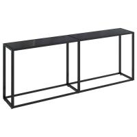 Vidaxl Mesa Consola Vidrio 200x35x75,5 Cm Transparente, Negro, Mármol Blanco y Más - Sofisticada Mesa Consola para el Hogar - details 3
