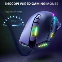 Ratón De Juego ONIKUMA Con Diseño Ergonómico Dinámico RGB Botones De Programación Ajustable 6400 DPI 7 Para Laptop PC Gamer - details 3