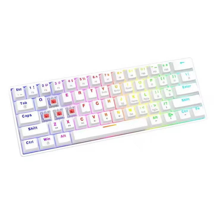 TECLADO MECÁNICO SAVIO WHITEOUT X2 OUTEMU ROJO, HOT SWAP - 1