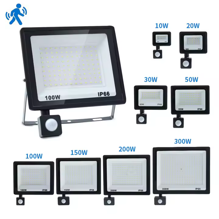 Luz De Fosa Con Sensor De Movimiento PIR LED Impermeable Para Exterior 10W 20W 30W 50W 100W Luz De Pared Para Jardín - 1