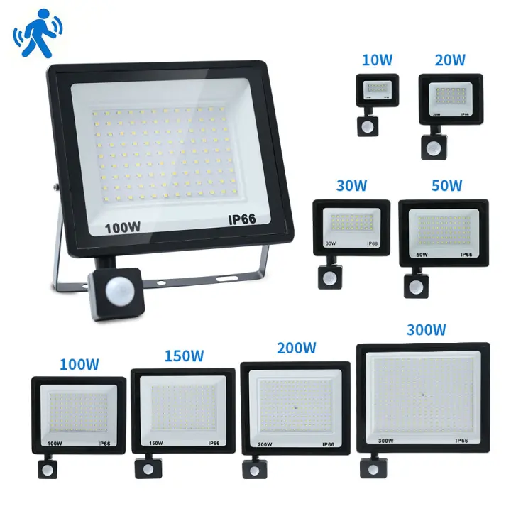 Luz De Fosa Con Sensor De Movimiento PIR LED Impermeable Para Exterior 10W 20W 30W 50W 100W Luz De Pared Para Jardín - 1